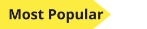 Yellow Banner with gray text that reads Most Popular