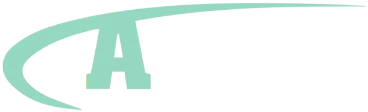 Logo featuring a stylized turquoise letter "A" with a sweeping arc above black text reading "Residential Elevators," highlighting home elevators.
